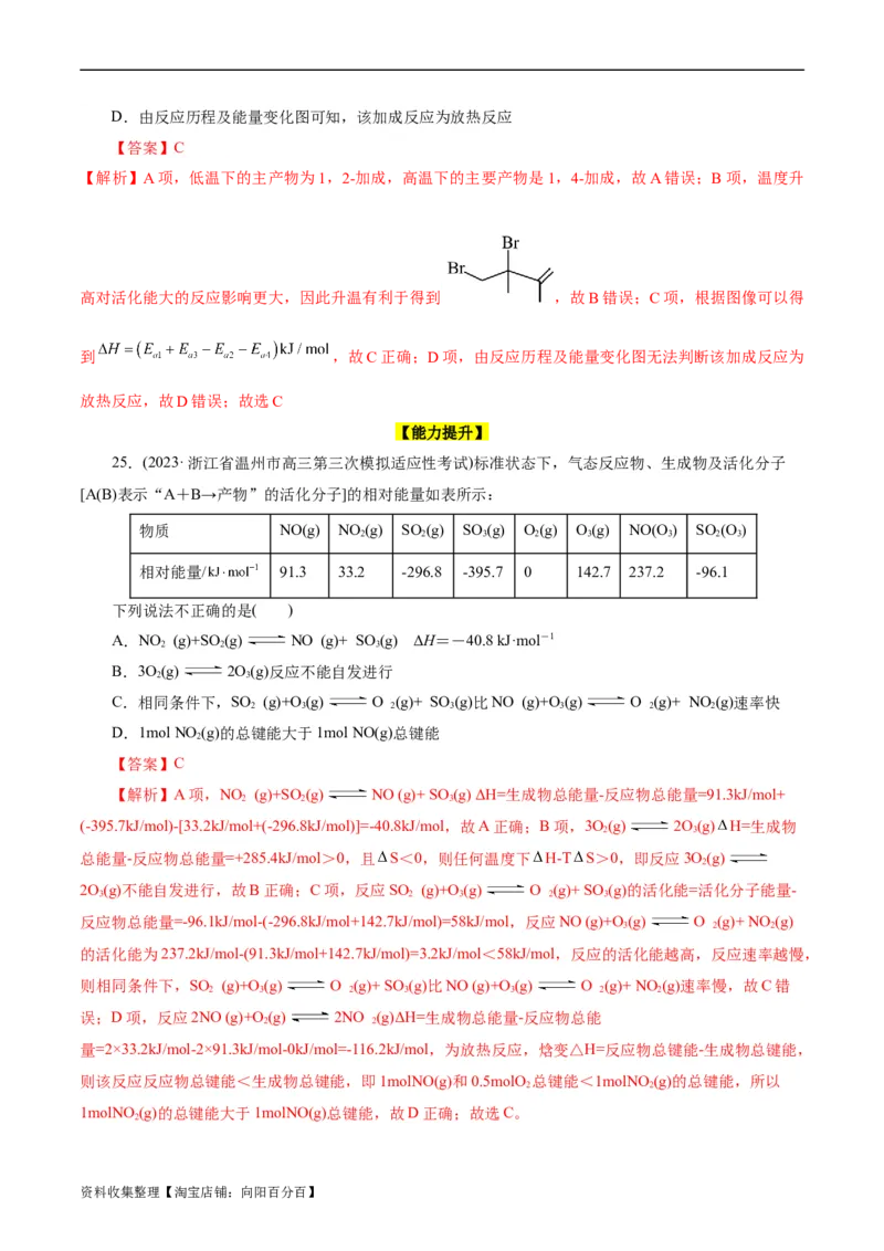 考点17化学反应的热效应(好题冲关)(解析版)_05高考化学_通用版（老高考）复习资料_2024年复习资料_完备战2024年高考化学一轮复习考点帮（全国通用）