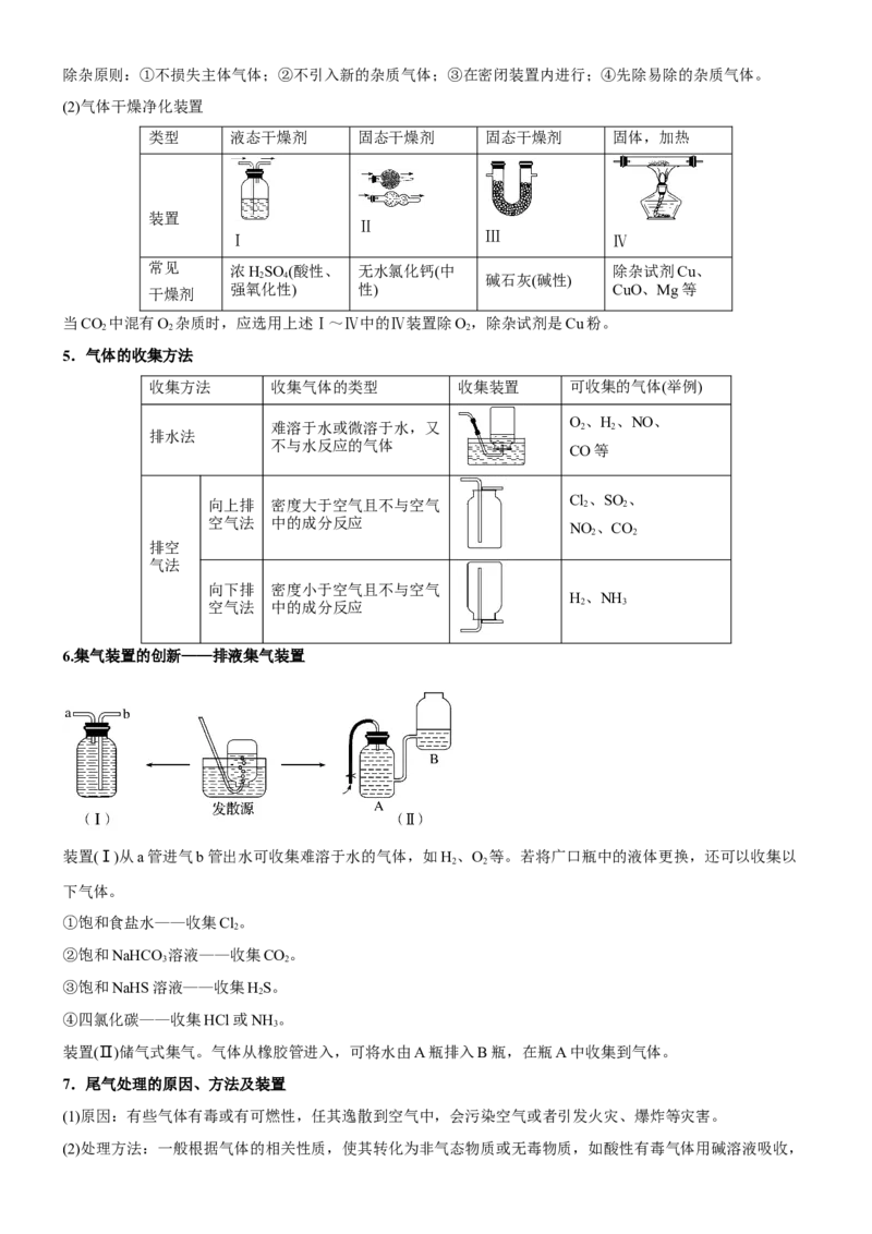 考点3物质的制备与性质实验（核心考点精讲精练（原卷版）_05高考化学_新高考复习资料_2024年新高考资料_一轮复习资料_完备战2024年高考化学一轮复习考点帮（新高考专用）