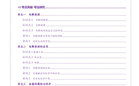 第03讲电解池、金属的腐蚀与防护(讲义)(原卷版)_05高考化学_2025年新高考资料_一轮复习_2025年高考化学一轮复习讲练测（新教材新高考）_第六章化学反应与能量