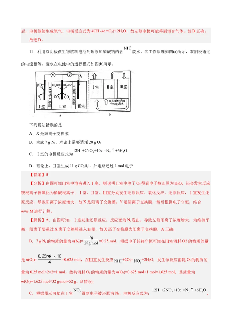第17讲电解池金属的腐蚀与防护（练）-2024年高考化学大一轮复习精讲精练+专题讲座（解析版）_05高考化学_2024年新高考资料_1.2024一轮复习