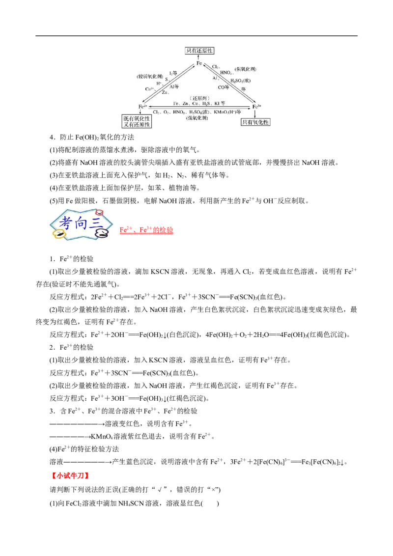 考点14铁及其化合物（原卷版）_05高考化学_通用版（老高考）复习资料_2023年复习资料_一轮复习_备战2023年高考化学一轮复习考点帮（全国通用）