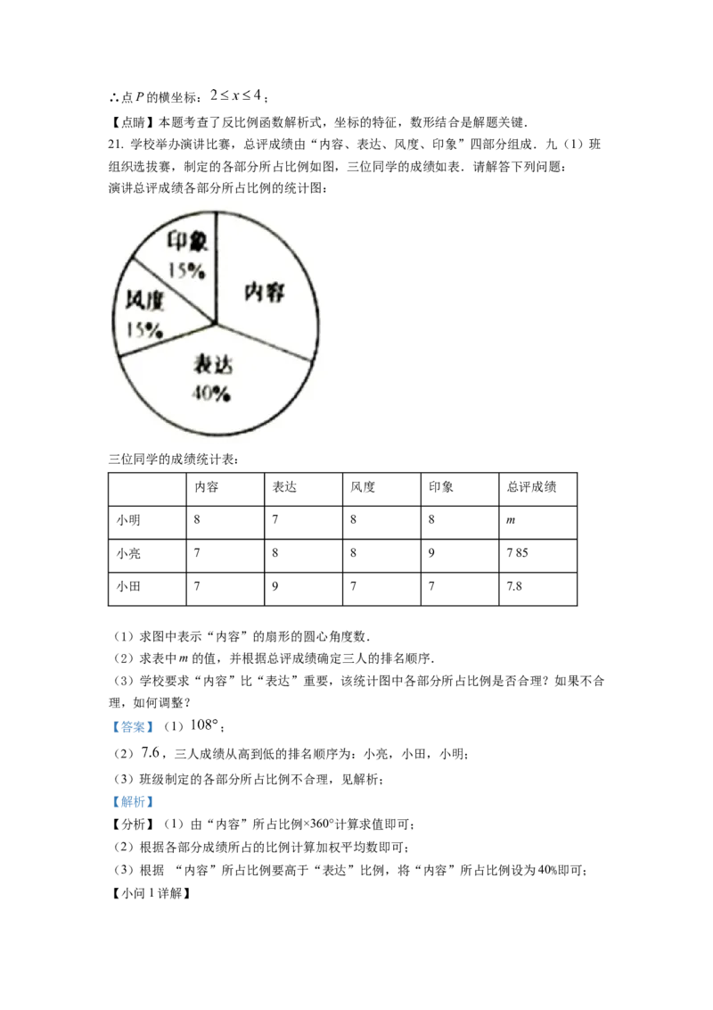 精品解析：2022年浙江省金华市中考数学真题（解析版）_初中数学_九年级数学下册（人教版）_全国各地数学中考真题_2022年全国中考数学真题145份