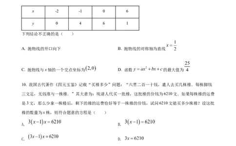 精品解析：2022年山东省泰安市中考数学真题（原卷版）_初中数学_九年级数学下册（人教版）_全国各地数学中考真题_2022年全国中考数学真题145份