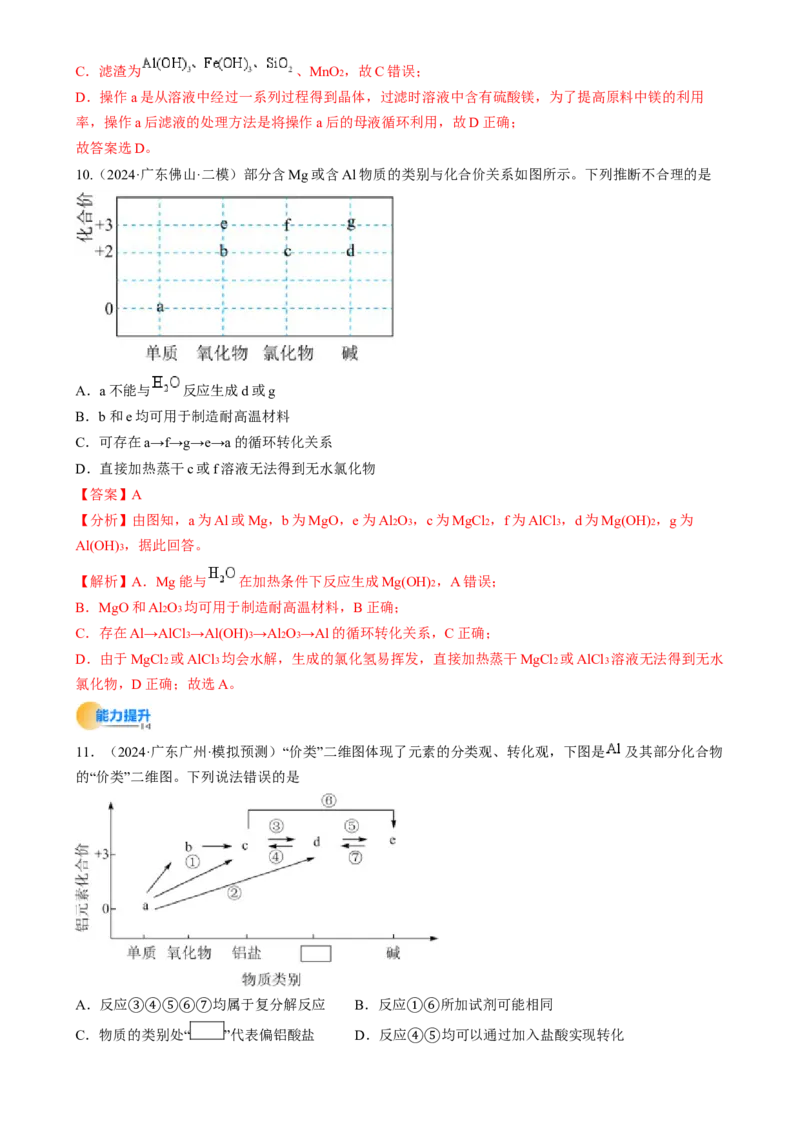 考点11铝及其重要化合物（核心考点精讲精练）-备战2025年高考化学一轮复习考点帮（新高考通用）（解析版）_05高考化学_2025年新高考资料_一轮复习_备战2025年高考化学一轮复习考点帮