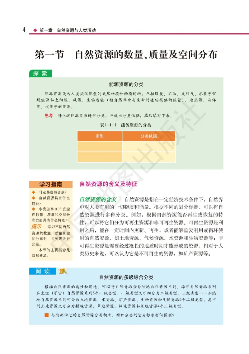 普通高中教科书&middot;地理选择性必修3资源、环境与国家安全(1)_高中全套电子教材及答案。_01高中电子教材全套_地理_中图版_高中年级_选择性必修3资源、环境与国家安全
