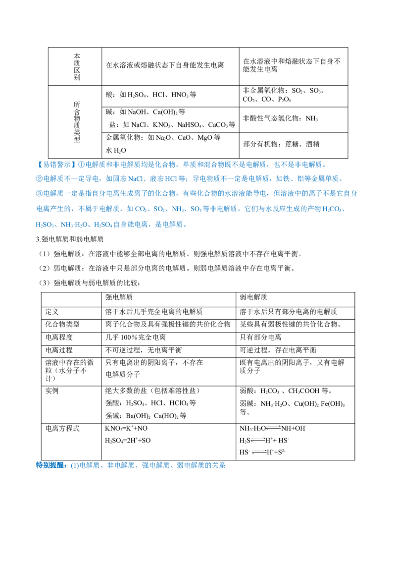 第04讲离子反应　离子方程式（讲）-2023年高考化学一轮复习讲练测（全国通用）（解析版）_05高考化学_通用版（老高考）复习资料_2023年复习资料_一轮复习