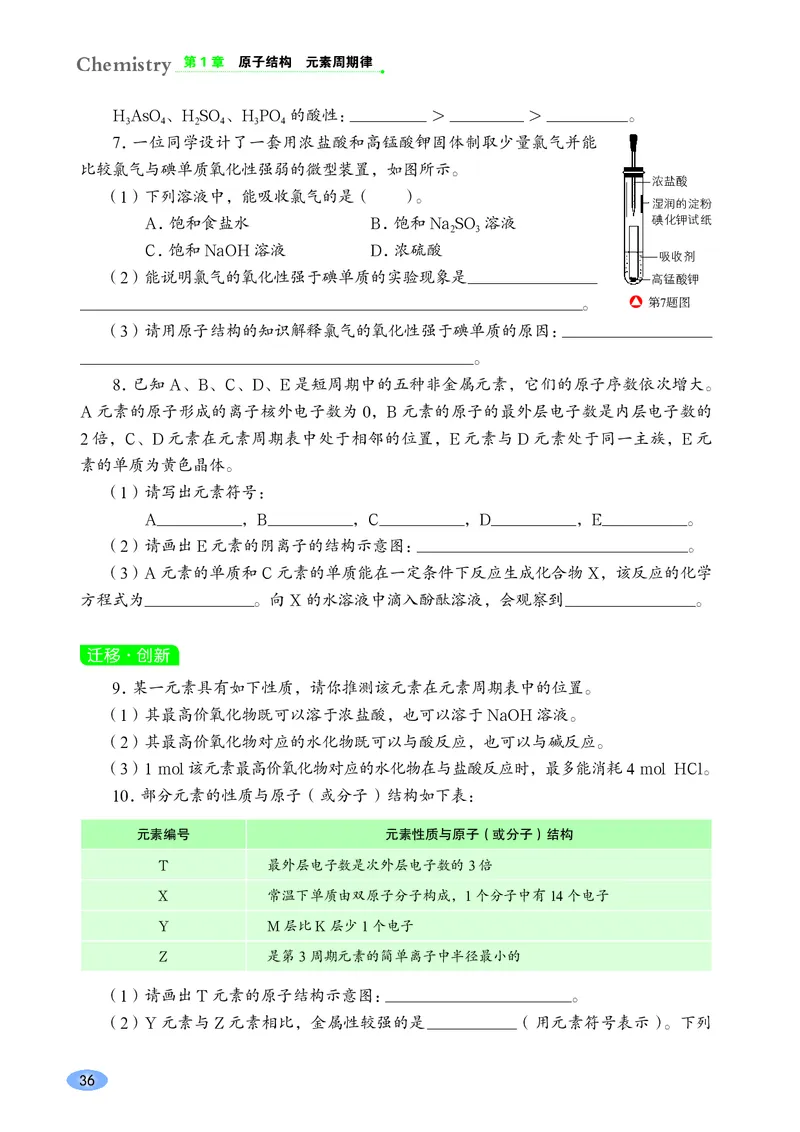普通高中教科书&middot;化学必修第二册(1)_高中全套电子教材及答案。_01高中电子教材全套_化学_鲁科版_高中年级_必修第二册