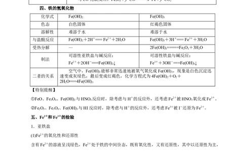 第07讲铁及其化合物（讲）-2024年高考化学大一轮复习精讲精练+专题讲座（原卷版）_05高考化学_2024年新高考资料_1.2024一轮复习_2024年高考化学大一轮复习精讲精练+专题讲座