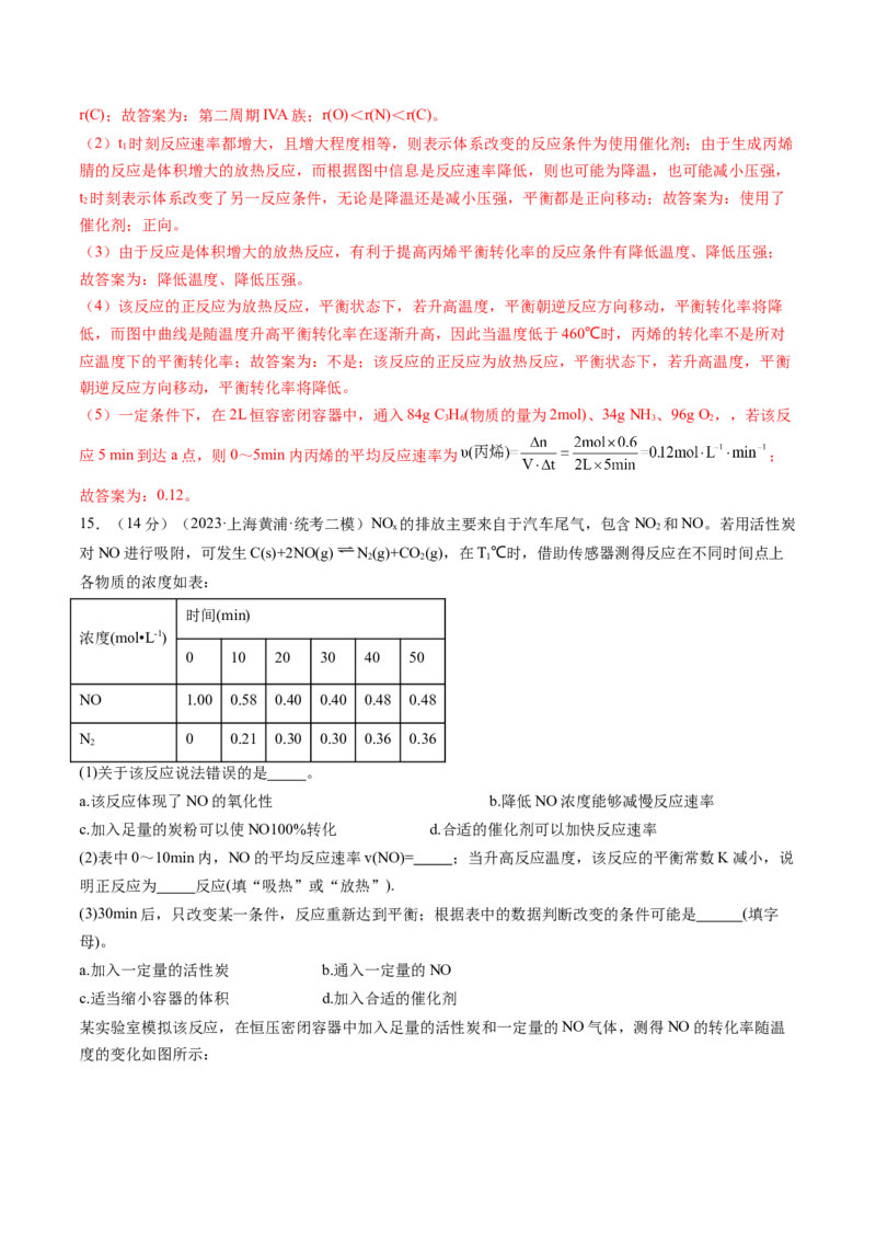 第25讲化学反应平衡（练习）（解析版）_05高考化学_2024年新高考资料_1.2024一轮复习_2024年高考化学一轮复习讲练测（新教材新高考）_第25讲化学反应平衡（练习）