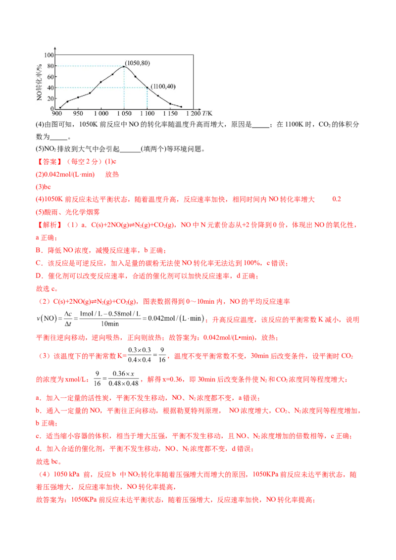 第25讲化学反应平衡（练习）（解析版）_05高考化学_2024年新高考资料_1.2024一轮复习_2024年高考化学一轮复习讲练测（新教材新高考）_第25讲化学反应平衡（练习）