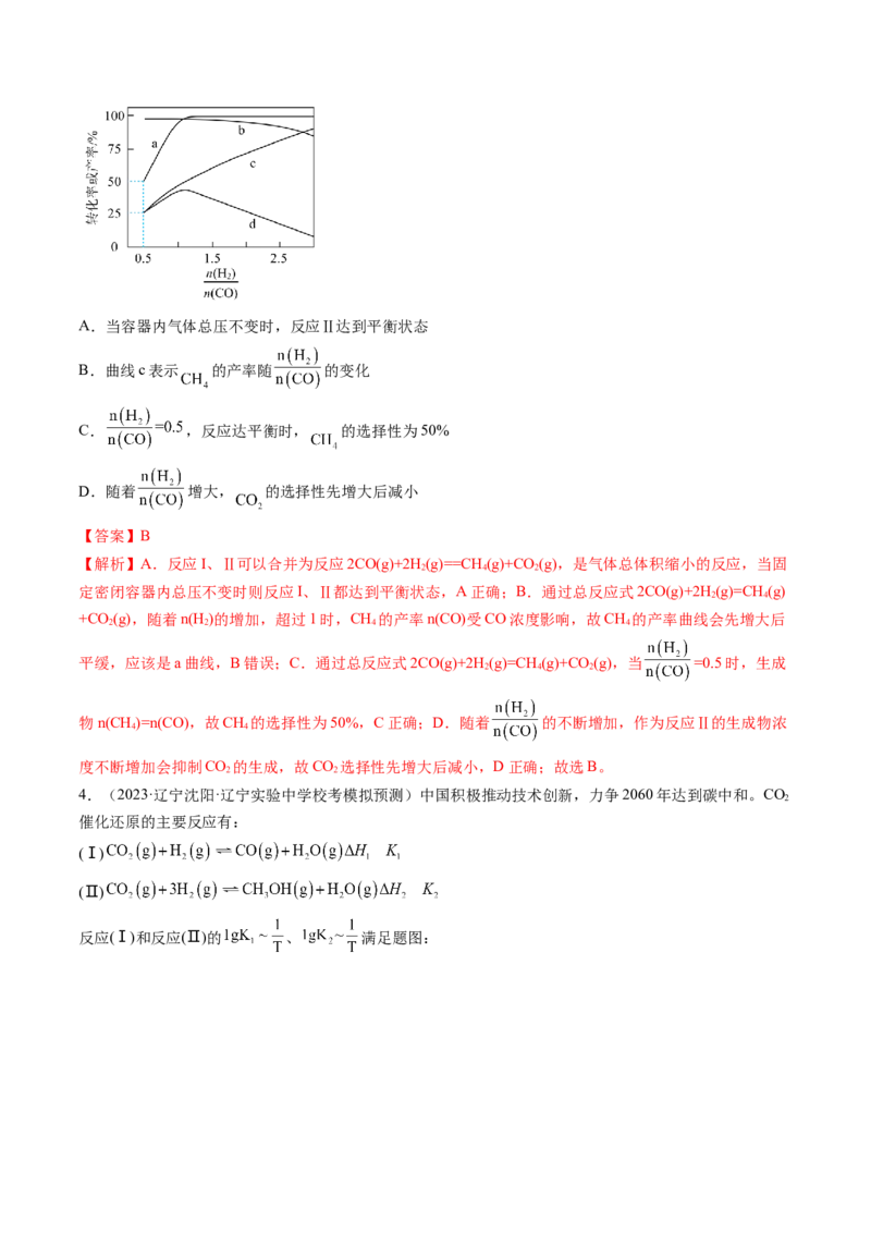 第25讲化学反应平衡（练习）（解析版）_05高考化学_2024年新高考资料_1.2024一轮复习_2024年高考化学一轮复习讲练测（新教材新高考）_第25讲化学反应平衡（练习）