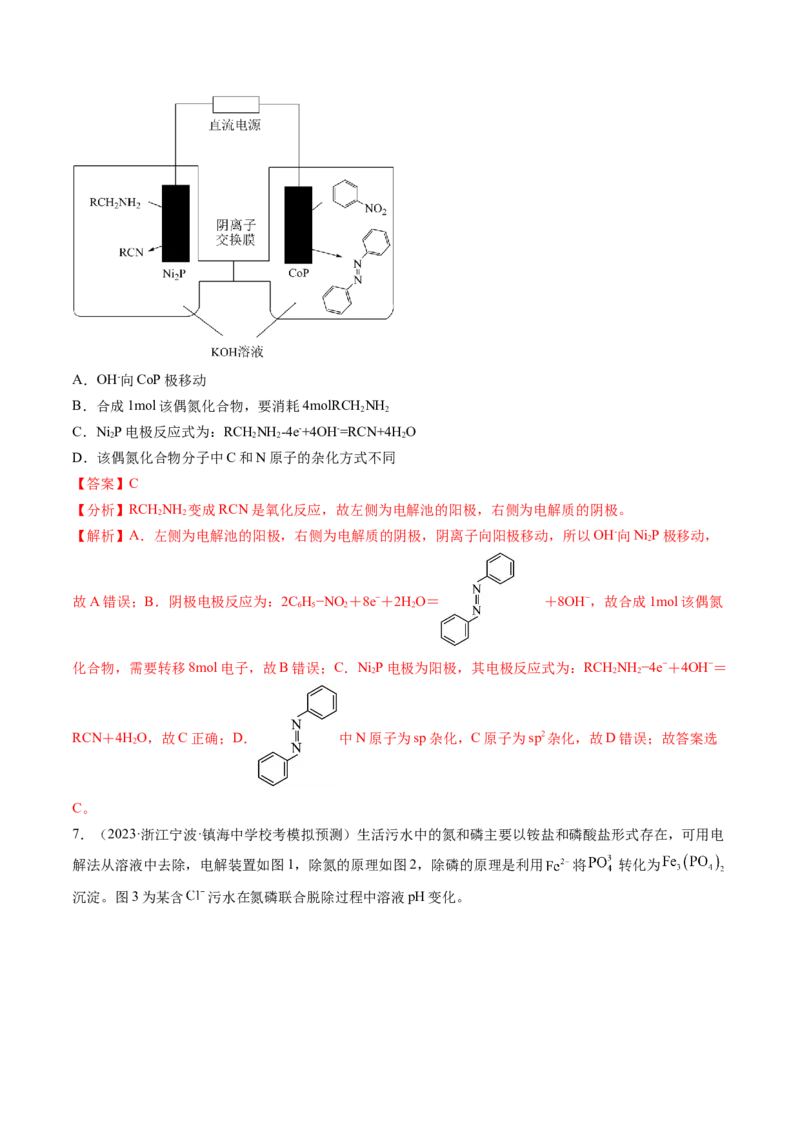 第23讲电解池金属的腐蚀与防护（练习）（解析版）_05高考化学_2024年新高考资料_1.2024一轮复习_2024年高考化学一轮复习讲练测（新教材新高考）_第23讲电解池金属的腐蚀与防护（练习）