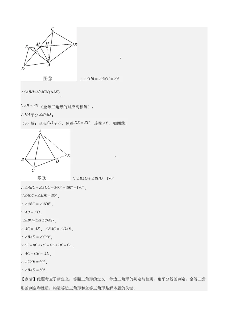 第十三章轴对称压轴训练（构造等腰三角形、手拉手模型9类压轴）（教师版）_初中数学_八年级数学上册（人教版）_知识点汇总-U105_2025版