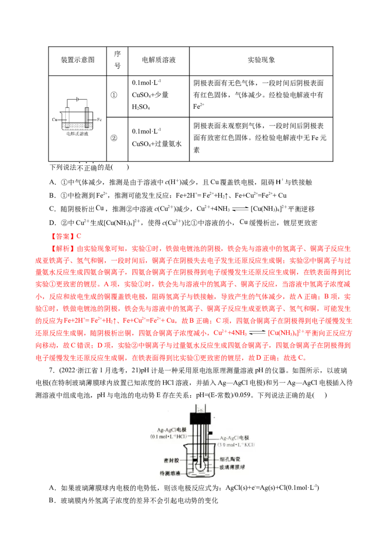 第03讲电解池、金属的腐蚀与防护(练习)(解析版)_05高考化学_2025年新高考资料_一轮复习_2025年高考化学一轮复习讲练测（新教材新高考）_第六章化学反应与能量