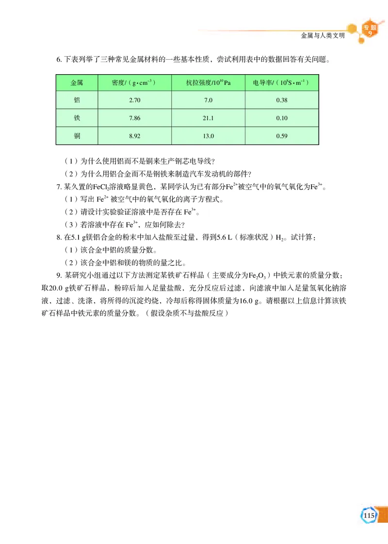 普通高中教科书&middot;化学必修第二册_高中全套电子教材及答案。_01高中电子教材全套_化学_苏教版_高中年级_必修第二册