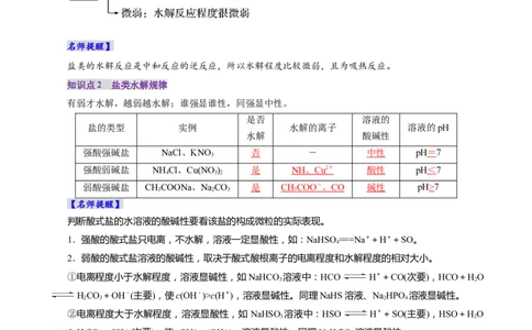 第03讲盐类的水解(讲义)(解析版)_05高考化学_2025年新高考资料_一轮复习_2025年高考化学一轮复习讲练测（新教材新高考）_第八章水溶液中的离子反应与平衡