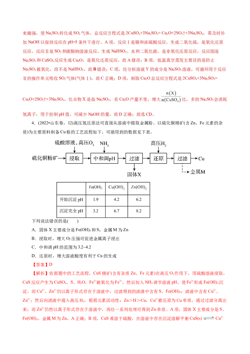 第05讲工业流程解题策略(练习)(解析版)_05高考化学_2025年新高考资料_一轮复习_2025年高考化学一轮复习讲练测（新教材新高考）_第八章水溶液中的离子反应与平衡