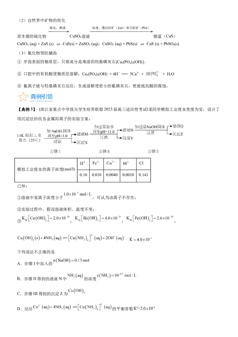 考点4沉淀溶解平衡（核心考点精讲精练（原卷版）_05高考化学_新高考复习资料_2024年新高考资料_一轮复习资料_完备战2024年高考化学一轮复习考点帮（新高考专用）