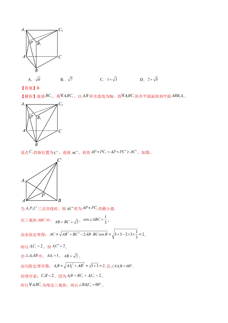 重难点突破05立体几何中的常考压轴小题（七大题型）（解析版）_2.2025数学总复习_2024年新高考资料_1.2024一轮复习_2024年高考数学一轮复习讲练测（新教材新高考）