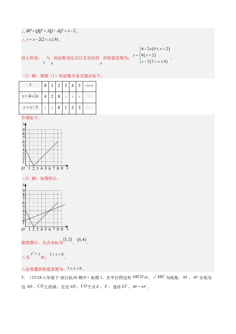第十九章一次函数与（特殊）平行四边形综合（单元复习4大动点+4大函数几何综合）（教师版）_初中数学_八年级数学下册（人教版）_知识点汇总-U105_2025版