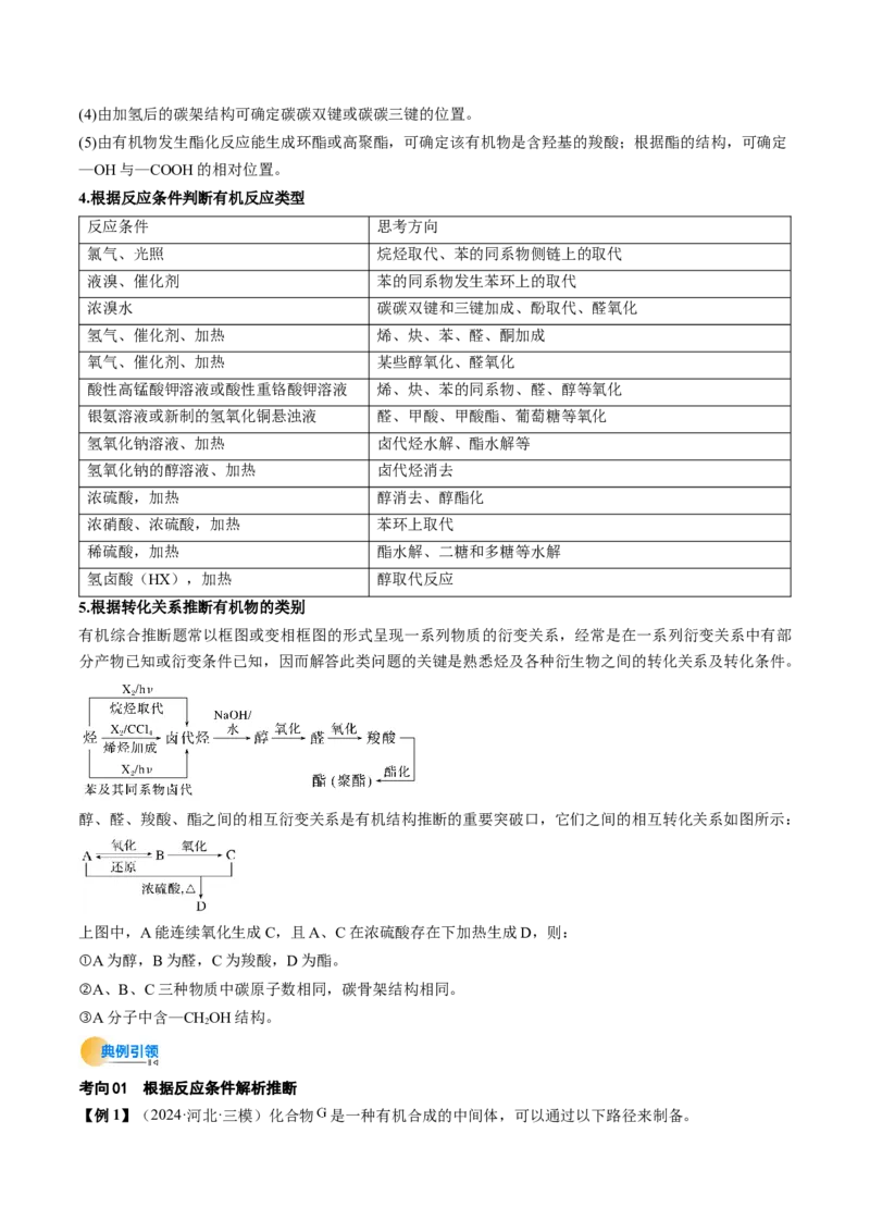 考点39有机推断（核心考点精讲精练）-备战2025年高考化学一轮复习考点帮（新高考通用）（原卷版）_05高考化学_2025年新高考资料_一轮复习_备战2025年高考化学一轮复习考点帮