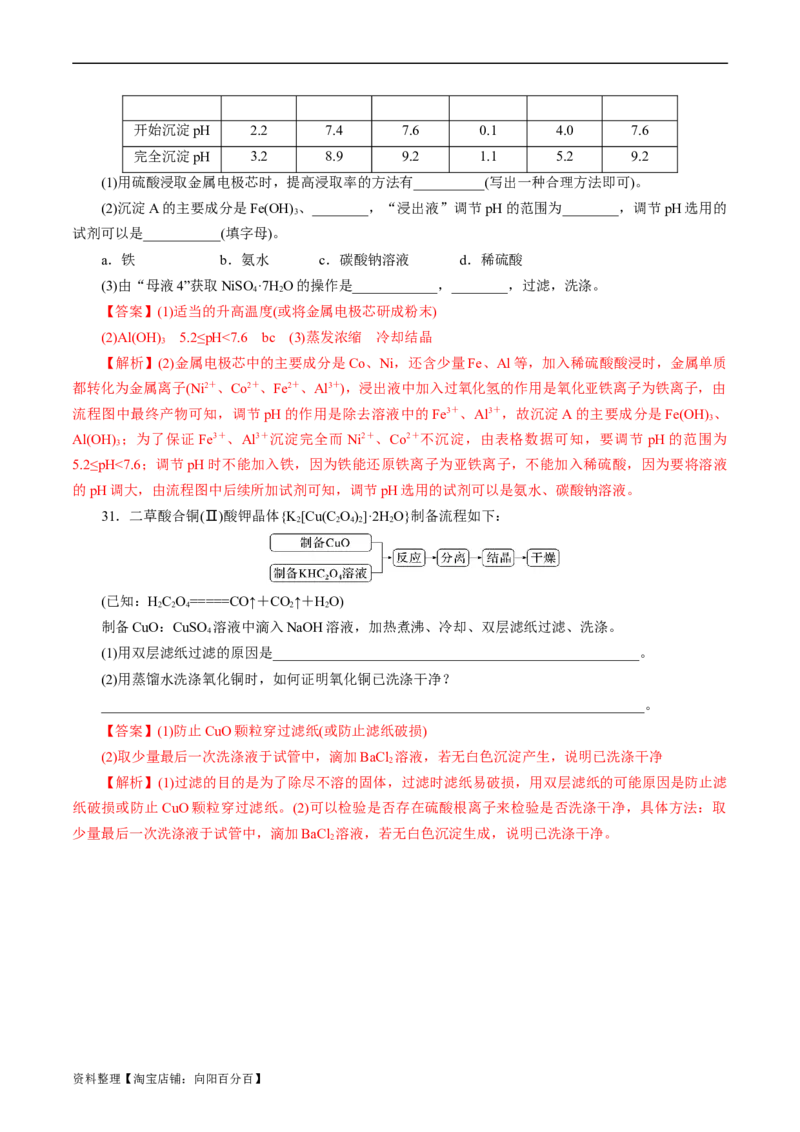 考点45物质的分离、提纯和检验(好题冲关)(解析版)_05高考化学_通用版（老高考）复习资料_2024年复习资料_完备战2024年高考化学一轮复习考点帮（全国通用）
