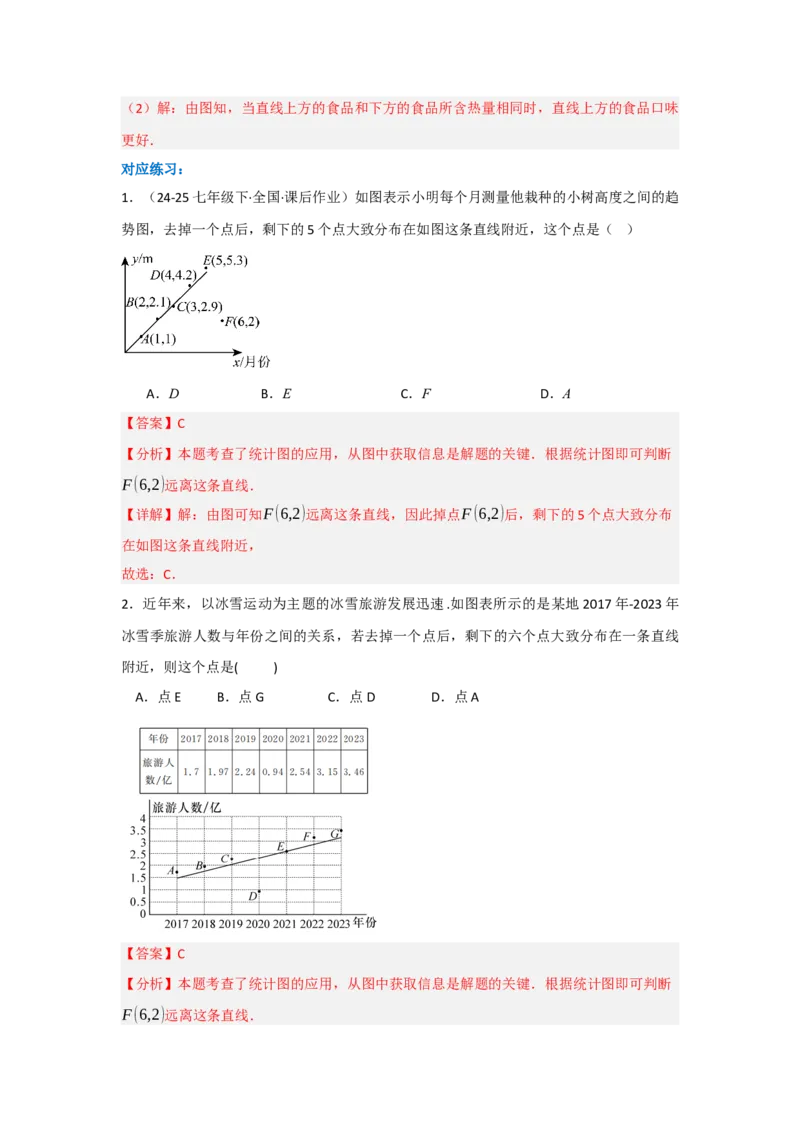 第十二章数据的收集、整理与描述（单元重难点题型归纳与训练）（解析版）_初中数学_七年级数学下册（人教版）_分层作业
