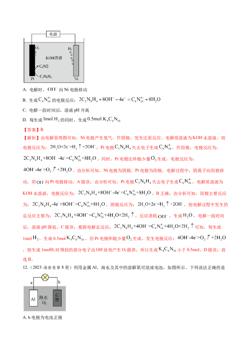 考点24电化学原理的综合应用（核心考点精讲精练）-备战2025年高考化学一轮复习考点帮（新高考通用）（解析版）_05高考化学_2025年新高考资料_一轮复习