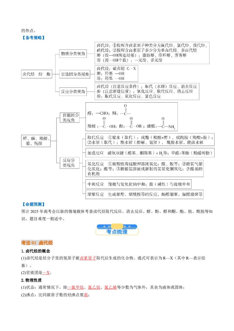 考点36烃的衍生物（核心考点精讲精练）-备战2025年高考化学一轮复习考点帮（新高考通用）（解析版）_05高考化学_2025年新高考资料_一轮复习_备战2025年高考化学一轮复习考点帮