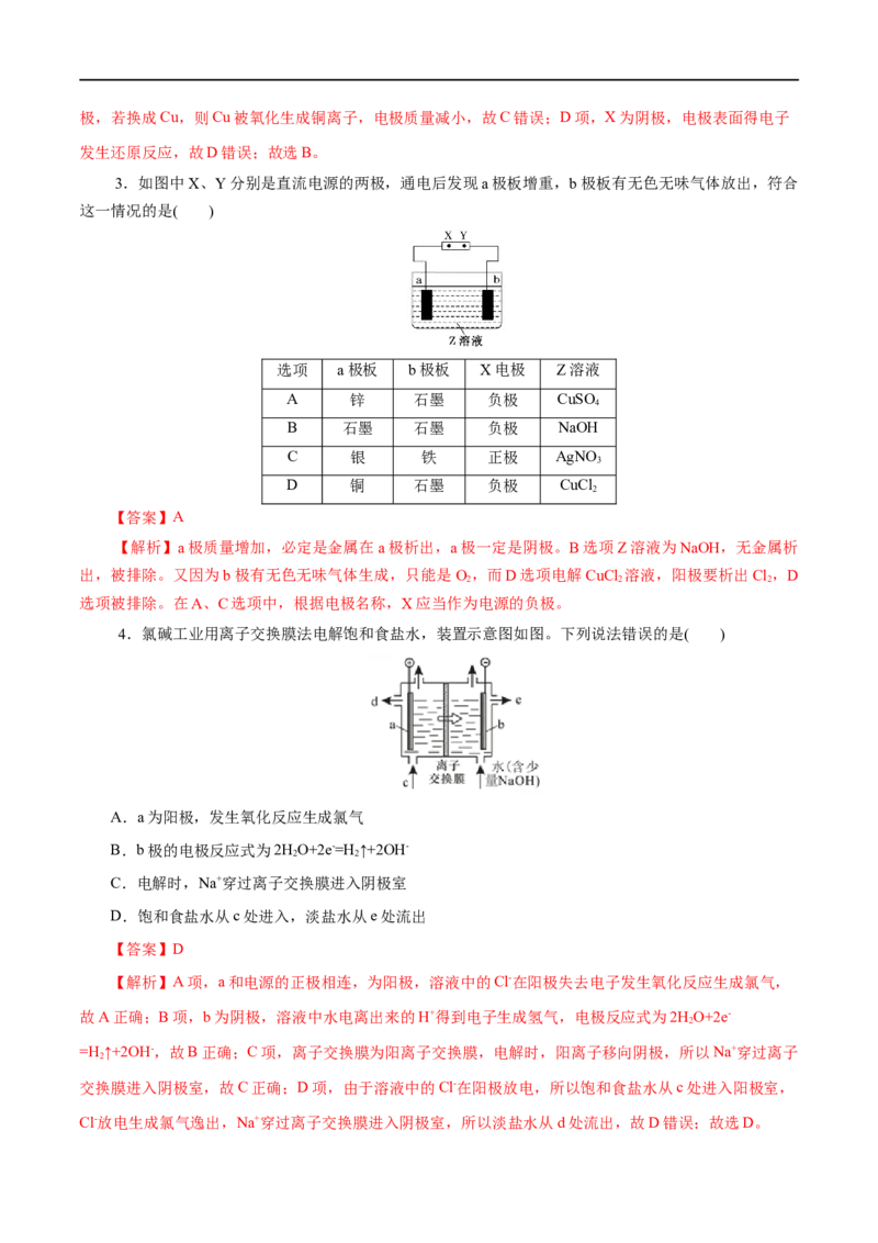 第35练电解池-2023年高考化学一轮复习小题多维练（解析版）_05高考化学_通用版（老高考）复习资料_2023年复习资料_一轮复习_2023年高考化学一轮复习小题多维练（全国通用）