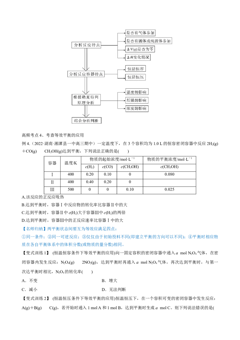第21讲化学平衡状态化学平衡的移动（讲）-2023年高考化学一轮复习讲练测（全国通用）（原卷版）_05高考化学_通用版（老高考）复习资料_2023年复习资料_一轮复习