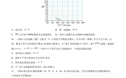 第01讲元素周期表、元素周期律（练习）（原卷版）_05高考化学_2025年新高考资料_一轮复习_2025年高考化学一轮复习讲练测（新教材新高考）_第五章物质结构与性质元素周期律