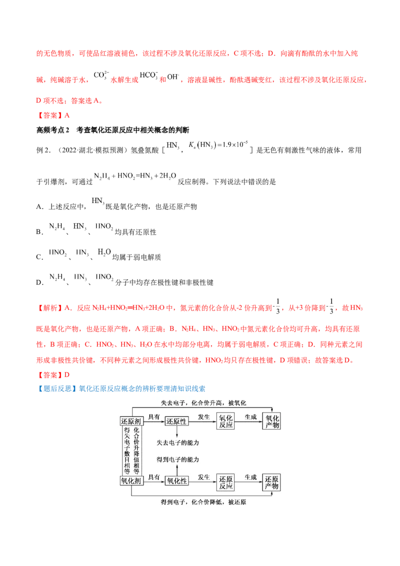 第06讲氧化还原反应（讲）-2023年高考化学一轮复习讲练测（全国通用）（解析版）_05高考化学_通用版（老高考）复习资料_2023年复习资料_一轮复习