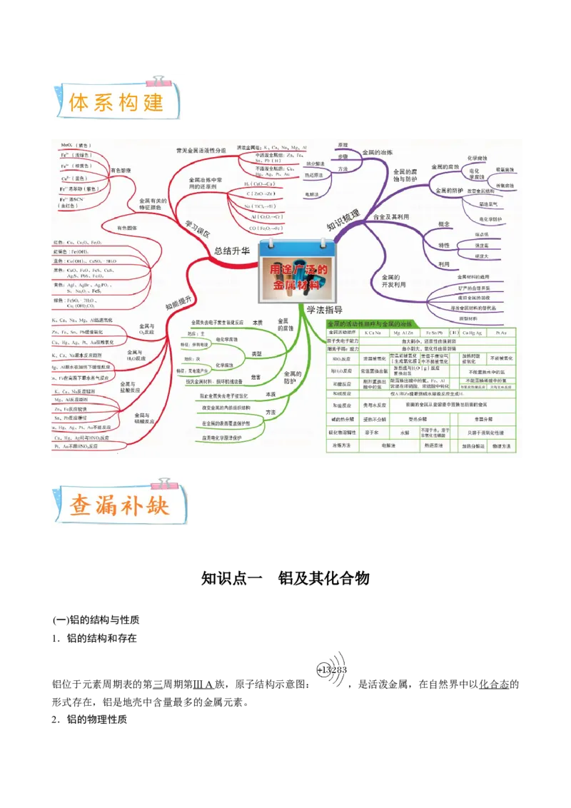 考向08金属材料及金属矿物的开发利用-备战2023年高考化学一轮复习考点微专题（新高考地区专用）_05高考化学_新高考复习资料_2023年新高考资料_一轮复习
