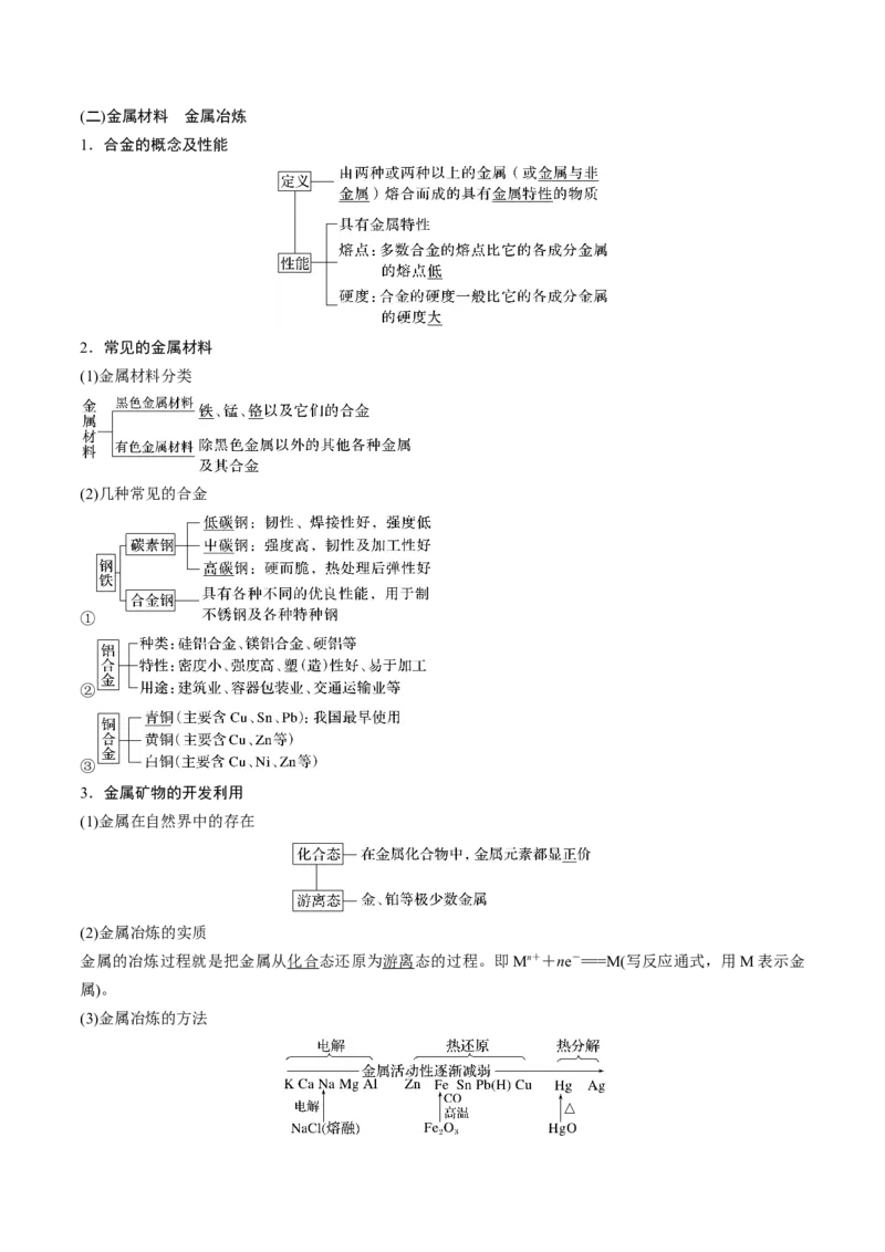 考向08金属材料及金属矿物的开发利用-备战2023年高考化学一轮复习考点微专题（新高考地区专用）_05高考化学_新高考复习资料_2023年新高考资料_一轮复习