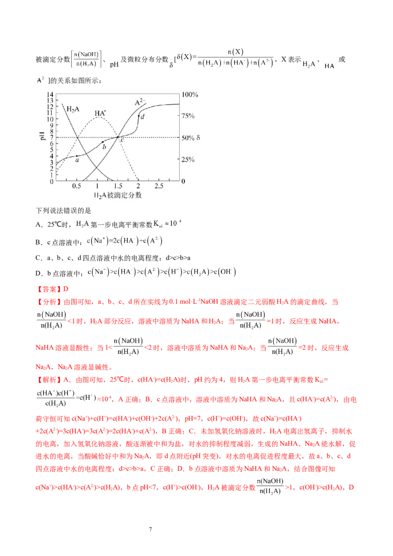 第29讲水的电离和溶液的酸碱性（练习）（解析版）_05高考化学_新高考复习资料_2024年新高考资料_一轮复习资料_完2024年高考化学一轮复习讲练测(课件+讲义+练习)（新高考）