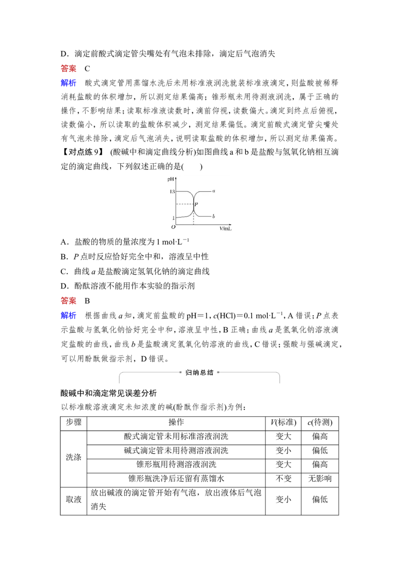 第2讲　水的电离和溶液的pH_05高考化学_新高考复习资料_2023年新高考资料_一轮复习_2023年新高考大一轮复习讲义_2023年高考化学一轮复习讲义（新高考）_赠补充习题