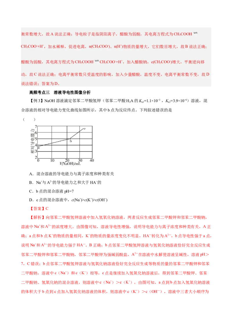 第21讲电离平衡（讲）-2024年高考化学大一轮复习精讲精练+专题讲座（解析版）_05高考化学_2024年新高考资料_1.2024一轮复习_2024年高考化学大一轮复习精讲精练+专题讲座