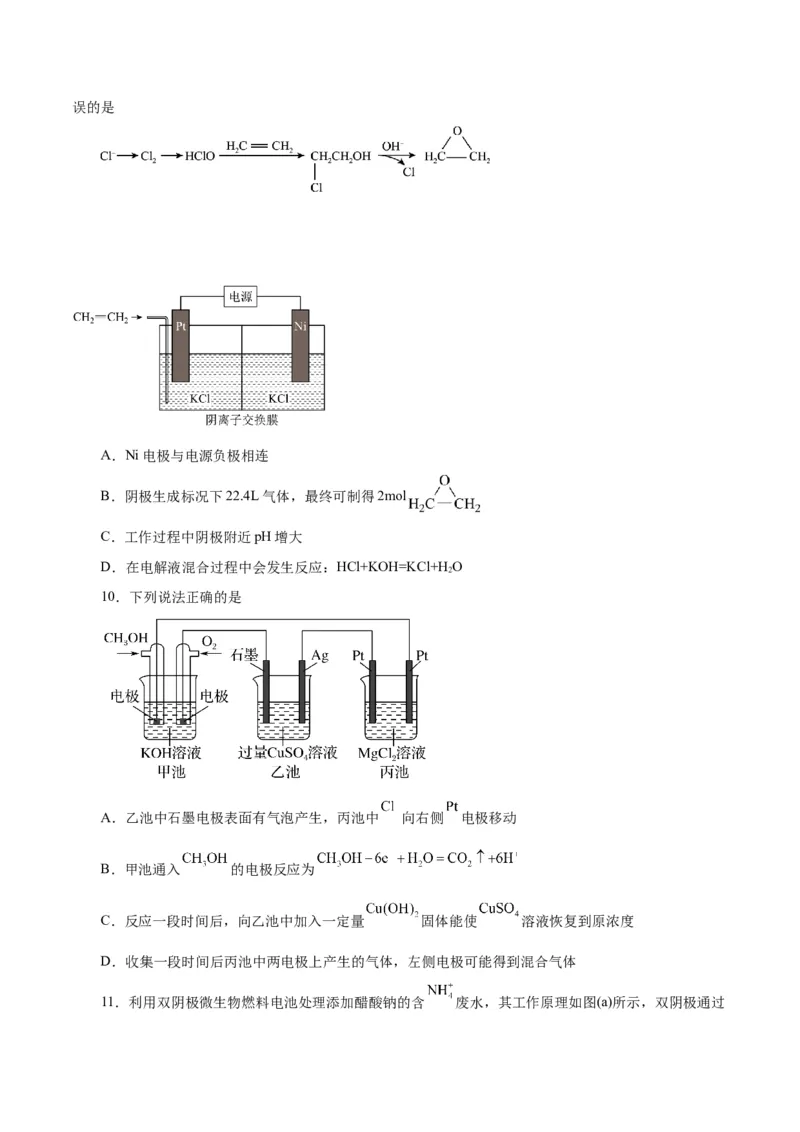 第17讲电解池金属的腐蚀与防护（练）-2024年高考化学大一轮复习精讲精练+专题讲座（原卷版）_05高考化学_2024年新高考资料_1.2024一轮复习