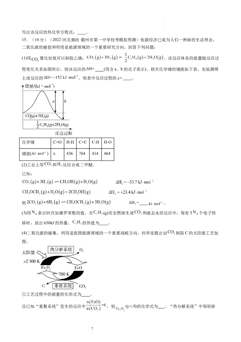 第21讲化学反应的热效应（练习）（原卷版）_05高考化学_新高考复习资料_2024年新高考资料_一轮复习资料_完2024年高考化学一轮复习讲练测(课件+讲义+练习)（新高考）_讲义+练习
