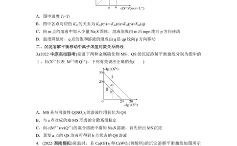 第9章第58讲　沉淀溶解平衡图像的分析_05高考化学_2024年新高考资料_1.2024一轮复习_2024年高考化学一轮复习讲义（新人教新高考版）_学生版在此文件夹_大一轮复习讲义