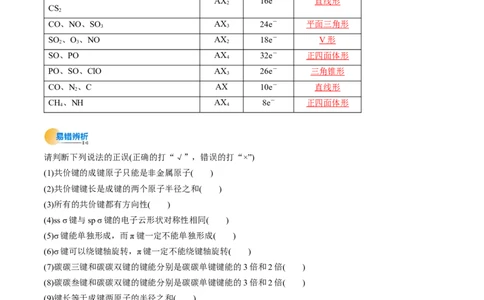 考点19分子结构与性质、化学键（核心考点精讲精练）-备战2025年高考化学一轮复习考点帮（新高考通用）（解析版）_05高考化学_2025年新高考资料_一轮复习