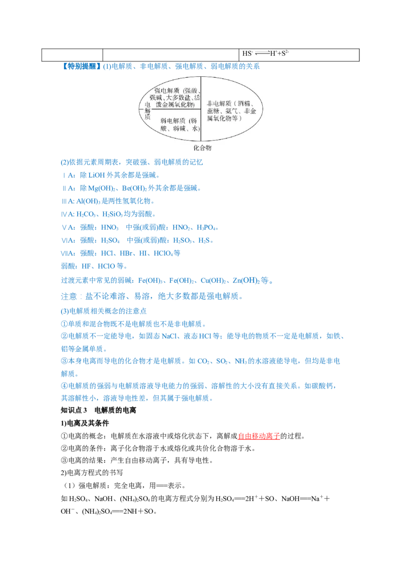 第05讲离子反应离子方程式（讲义）（解析版）_05高考化学_新高考复习资料_2024年新高考资料_一轮复习资料_完2024年高考化学一轮复习讲练测(课件+讲义+练习)（新高考）_讲义+练习