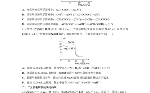 第9章第56讲　反应过程中溶液粒子浓度变化的图像分析_05高考化学_2024年新高考资料_1.2024一轮复习_2024年高考化学一轮复习讲义（新人教新高考版）_学生版在此文件夹_大一轮复习讲义