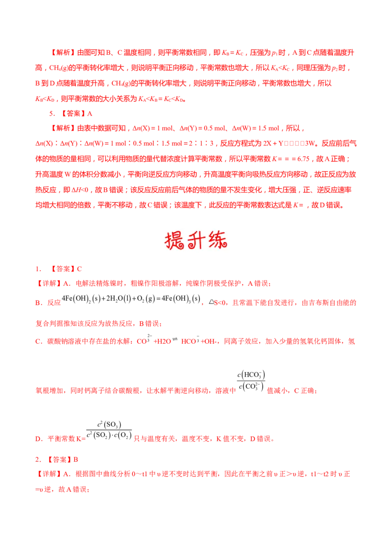 考向24化学平衡常数化学反应方向与调控-备战2023年高考化学一轮复习考点微专题（新高考地区专用）_05高考化学_新高考复习资料_2023年新高考资料_一轮复习