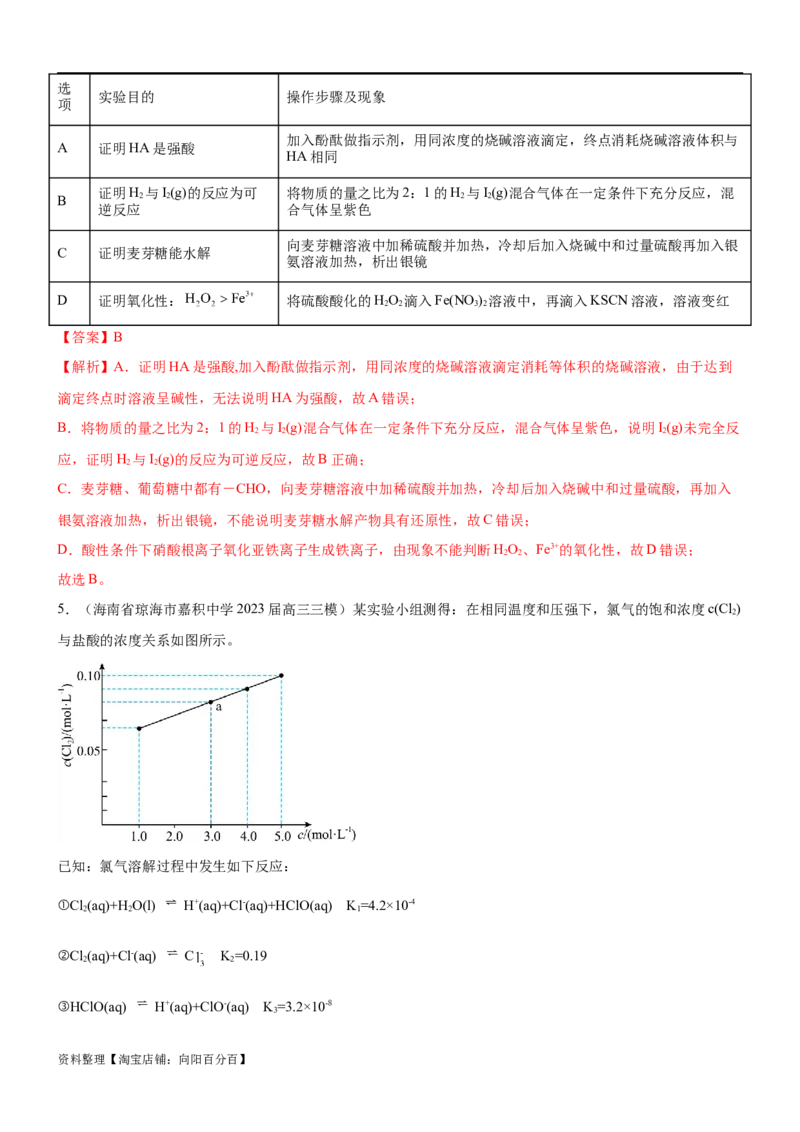 考点1电离平衡（核心考点精讲精练（解析版）_05高考化学_新高考复习资料_2024年新高考资料_一轮复习资料_完备战2024年高考化学一轮复习考点帮（新高考专用）