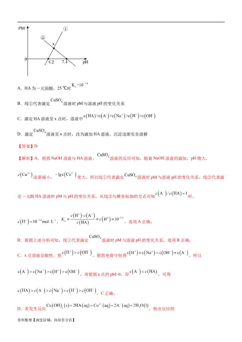 考点1电离平衡（核心考点精讲精练（解析版）_05高考化学_新高考复习资料_2024年新高考资料_一轮复习资料_完备战2024年高考化学一轮复习考点帮（新高考专用）