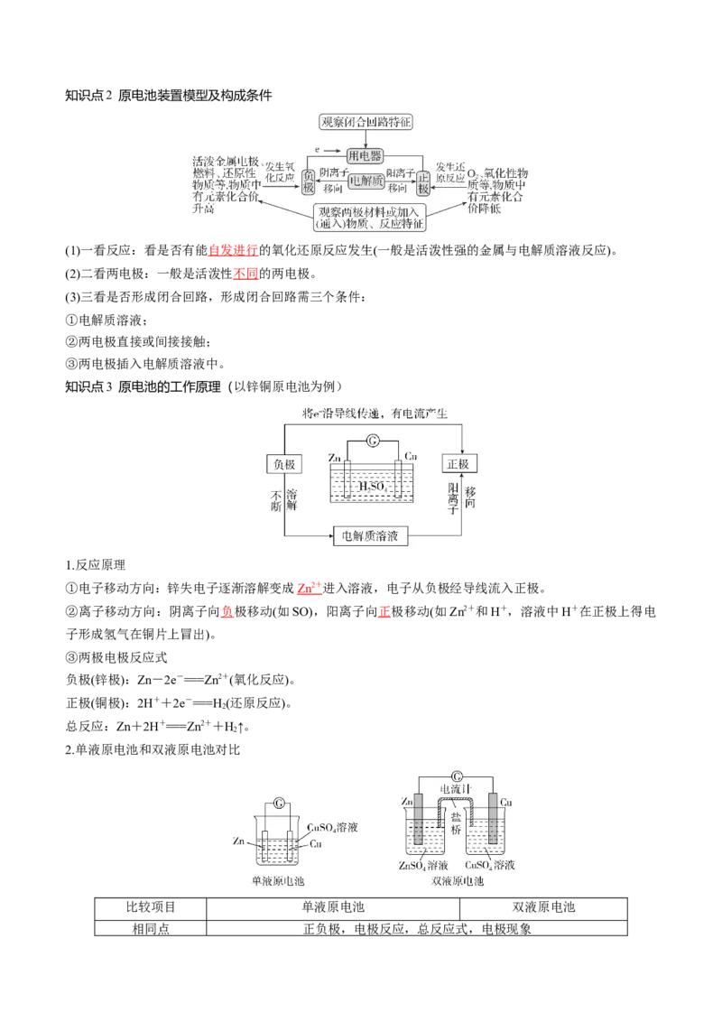 第22讲原电池化学电源（讲义）（解析版）_05高考化学_2024年新高考资料_1.2024一轮复习_2024年高考化学一轮复习讲练测（新教材新高考）_第22讲原电池化学电源（讲义）