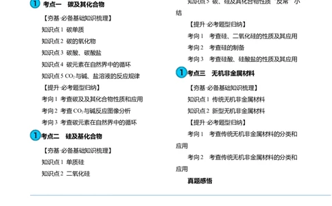 第15讲碳、硅及无机非金属材料（讲义）（原卷版）_05高考化学_新高考复习资料_2024年新高考资料_一轮复习资料_完2024年高考化学一轮复习讲练测(课件+讲义+练习)（新高考）