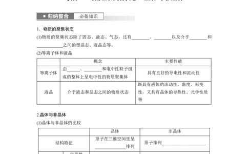 第6章第35讲　物质的聚集状态　常见晶体类型_05高考化学_2024年新高考资料_1.2024一轮复习_2024年高考化学一轮复习讲义（新人教新高考版）_学生版在此文件夹_大一轮复习讲义